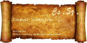 Csuhai Szabolcs névjegykártya